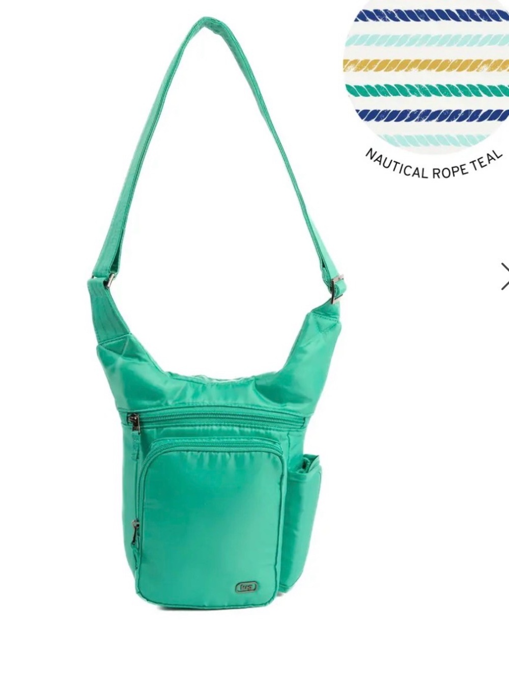 Lug Pivot Crossbody Shoulder Bag in Teal - NWT